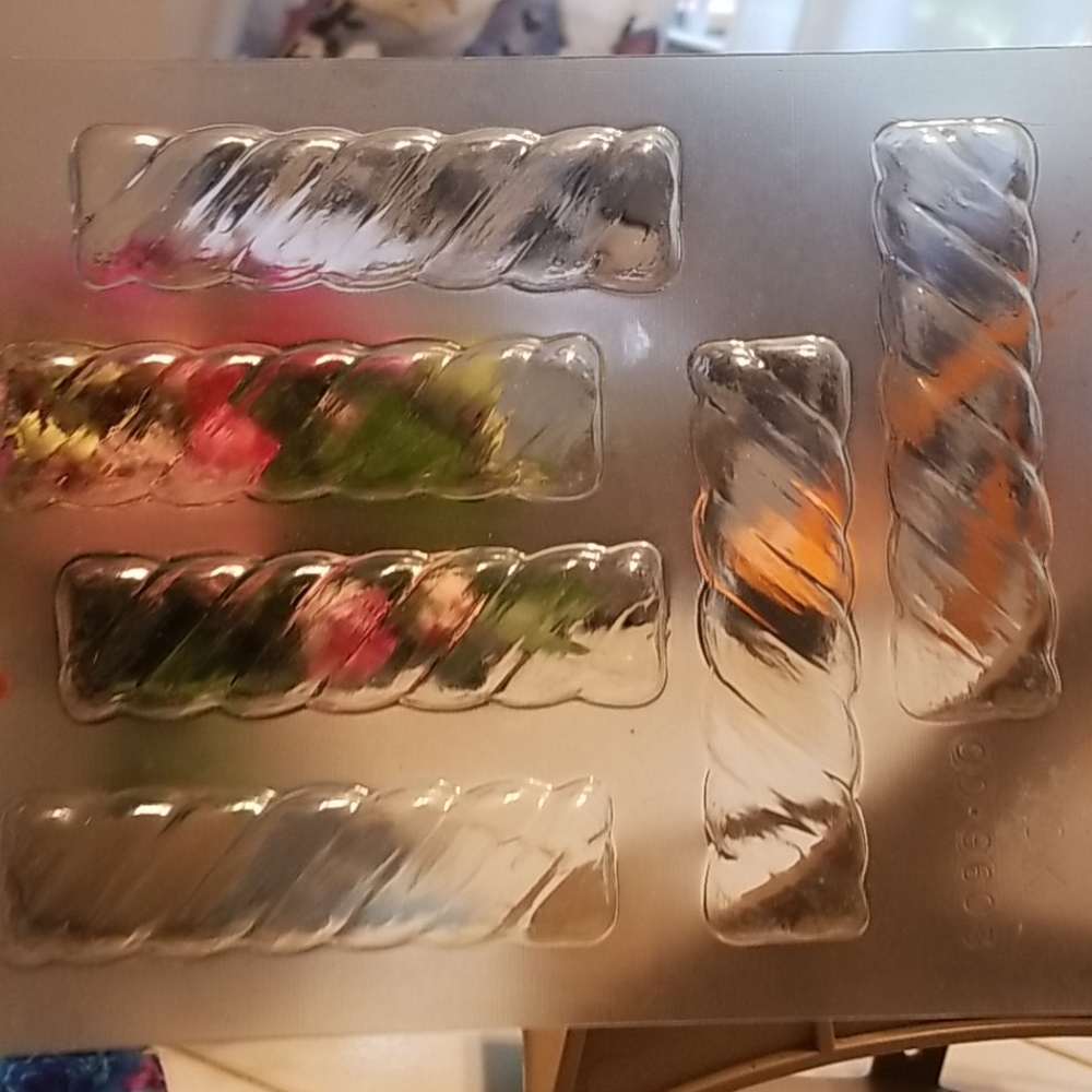 6 swirl bars - chocolate molds